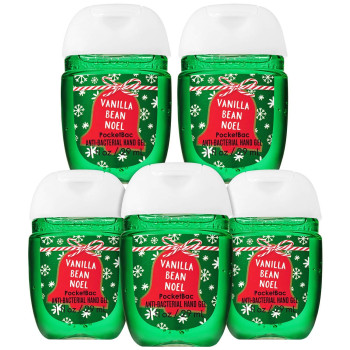 Bath and Body Works Vanilla Bean Noel 5-Pack PocketBac Hand Sanitizers (2018 Edition)