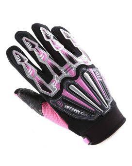 1Storm Youth Kids Motocross Gloves Motorcycle Bmx Mx Atv Dirt Bike Bicycle Cycling Gloves Skeleton Pink