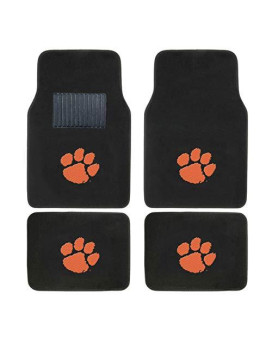 Sls Newly Released Licensed Clemson Embroidered Logo Carpet Floor Mats. Wow Logo On All 4 Mats.