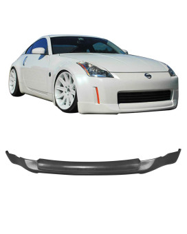 FREEMOTOR802 Compatible with 2003-2005 Nissan 350Z Front Bumper Lip | ING-S Style PU Black Front Lip Spoiler Splitter
