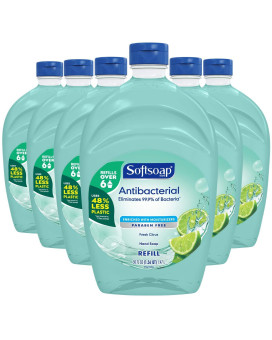 Softsoap - Us05266A Softsoap Antibacterial Liquid Hand Soap Refill, Fresh Citrus, 50 Ounce Bottle, Bathroom Soap, Bulk Soap, Moisturizing Antibacterial Hand Soap (Pack Of 6)