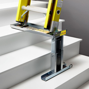 Ideal Security Ladder-Aide Pro, Ladder Stabilizer for Single and Extension Ladders, Silver