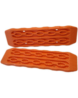 Maxsa 20335 Jumbo Escaper Buddy Traction Mats For Off-Road Mud, Sand, Snow Vehicle Extraction For Large Vehicles, Bendable, Unbreakable, Orange, 2 Pack