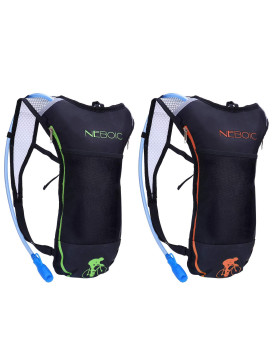Neboic 2Pack Hydration Backpack Pack With 2L Hydration Bladder - Lightweight Water Backpack Keeps Water Cool Up To 4 Hours With Big Storage For Kids Women Men Hiking Cycling Camping Music Festival