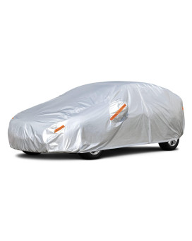 Kayme Hatchback Car Covers Waterproof All Weather, Sun Uv Rain Protection With Zipper Compatible With Mazda3, Corolla, Vw Golf Gti, Ford Focus Hatchback (Up To 173 Inch, Not Fit Sedan)