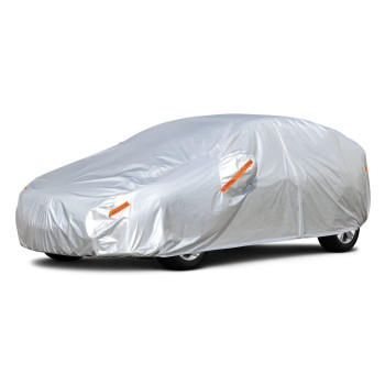 Kayme Hatchback Car Covers Waterproof All Weather, Sun Uv Rain Protection With Zipper Compatible With Mazda3, Corolla, Vw Golf Gti, Ford Focus Hatchback (Up To 173 Inch, Not Fit Sedan)