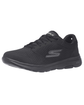 Skechers Mens Gowalk 5 Qualify - Athletic Mesh Lace Up Performance Walking Shoe Sneaker, Black, 125 X-Wide Us