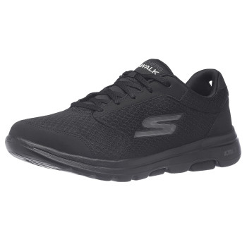 Skechers Mens Gowalk 5 Qualify - Athletic Mesh Lace Up Performance Walking Shoe Sneaker, Black, 125 X-Wide Us