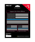 Pilot Grp-668 Police 6 X 8 Blue Strip American Flag Decal