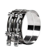 2X 2 Inch 57Mm - 65Mm Stainless Steel T-Bolt Clamps Turbo Intake Intercooler Clamp (2Pcs 2 Inch)