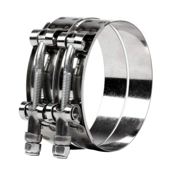 2X 2 Inch 57Mm - 65Mm Stainless Steel T-Bolt Clamps Turbo Intake Intercooler Clamp (2Pcs 2 Inch)