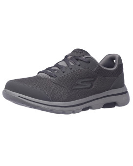 Skechers Mens Gowalk 5 Qualify-Athletic Mesh Lace Up Performance Walking Shoe Sneaker, Charcoalblack, 95 X-Wide