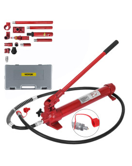 Mophorn 10 Ton Porta Power Kit 1.4M (55.1 inch) Oil Hose Hydraulic Car Jack Ram Autobody Frame Repair Power Tools for Loadhandler Truck Bed Unloader Farm and Hydraulic Equipment Construction