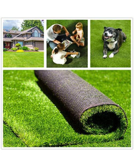 Fas Home Artificial Grass Turf 13Ftx78Ft(1014Square Ft), 138 Pile Height Realistic Synthetic Grass, Drainage Holes Indoor Outdoor Pet Faux Grass Astro Rug Carpet For Garden Backyard Patio Balcony