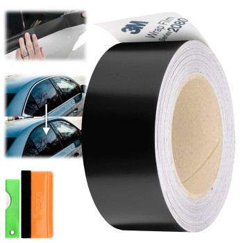 2 Inches X 75 Feet 3M 1080 2080 Satin Black Vinyl Wrap Kit For Black Out Chrome Delete Window Trim Door Trim Free Tool Kit