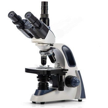 Swift Sw380T 40X-2500X Magnification, Siedentopf Head, Research-Grade Trinocular Microscope Compound Lab With Wide-Field 10X25X Eyepieces, Mechanical Stage, Ultra-Precise Focusing, Camera-Compatible