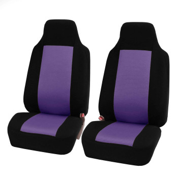 Fh Group Car Seat Covers Front Set Purple Cloth - Car Seat Covers For Bucket Seats 1 Piece Seat Cover, Universal Fit Car Seat Cover, Washable Car Seat Cover, Automotive Seat Covers For Suv, Sedan, Van