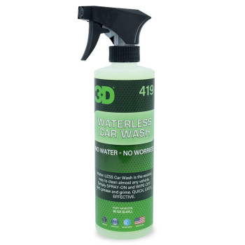 3D Waterless Car Wash - Easy Spray Waterless Detailing Spray - No Soap Or Water Needed - Great On Cars, Rvs, Motorcycles Boats 16Oz