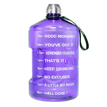 Buildlife 1 Gallon Water Bottle - Motivational Fitness Workout With Time Markerdrink More Dailyclear Bpa Freelarge 128Oz Capacity Throughout The Day(Light Purple, 1 Gallon)