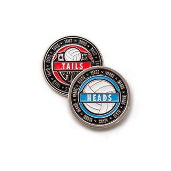 Tandem Sport Volleyball Flip Coin Red And Blue