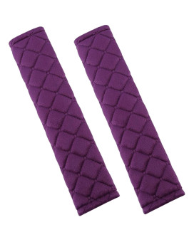 Andalus Seat Belt Covers For Adults, Car Seatbelt Cover, 2 Pack, Universal, Soft, Comfortable (Purple)