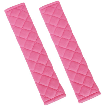 Andalus Seat Belt Covers For Adults, Car Seatbelt Cover, 2 Pack, Universal, Soft, Comfortable (Hot Pink)