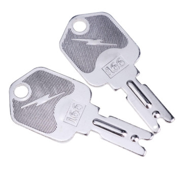 ZTUOAUMA 6X Ignition Keys #166 with Key Chain for Clark Yale Hyster Komatsu Gradall Gehl Crown 186304 51335040 A214062 1430 Hyster Forklift and More(Pack of 6)