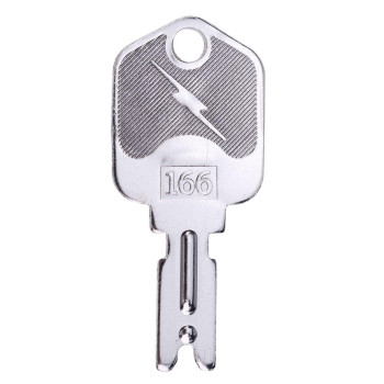 ZTUOAUMA 6X Ignition Keys #166 with Key Chain for Clark Yale Hyster Komatsu Gradall Gehl Crown 186304 51335040 A214062 1430 Hyster Forklift and More(Pack of 6)