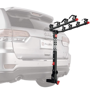 Allen Sports Deluxe+ Locking Quick Release 4-Bike Carrier for 2 in. Hitch, Model 840QR, Black