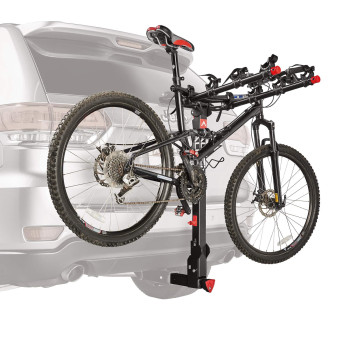 Allen Sports Deluxe+ Locking Quick Release 4-Bike Carrier for 2 in. Hitch, Model 840QR, Black