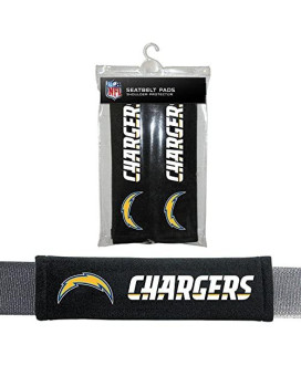 Nfl Los Angeles Chargers Seat Belt Padseat Belt Pads, Black, One Size