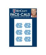 Wincraft Ncaa North Carolina Tar Heels Face Tattoos Team Colors One Size