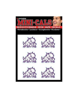 Wincraft Ncaa Tcu Horned Frogs Face Tattoos Team Colors One Size