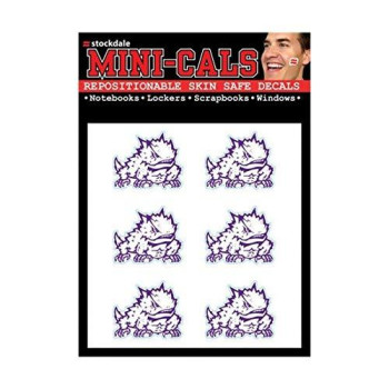 Wincraft Ncaa Tcu Horned Frogs Face Tattoos Team Colors One Size