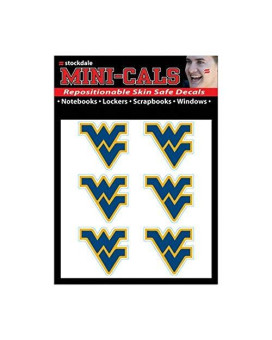 Wincraft Ncaa West Virginia Mountaineers Face Tattoos Team Colors One Size