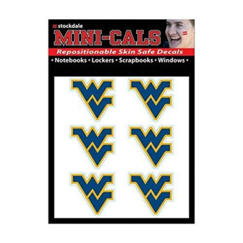 Wincraft Ncaa West Virginia Mountaineers Face Tattoos Team Colors One Size