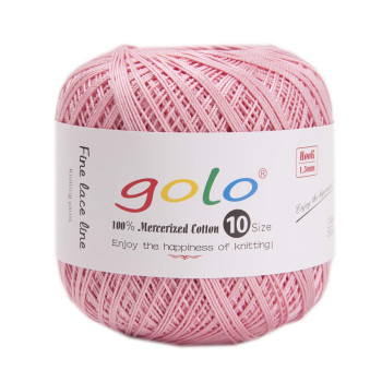 Golo Crochet Thread For Crocheting Size10 Light Pink 102 Tatting Yarn