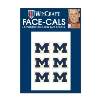 Wincraft Ncaa Michigan Wolverines Face Tattoos Team Colors One Size