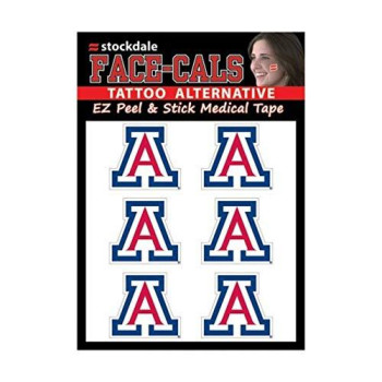 Ncaa Arizona Wildcats Face Tattoos Team Colors One Size