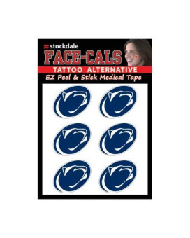 Wincraft Ncaa Penn State Nittany Lions Face Tattoos Team Colors One Size