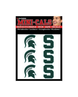 Wincraft Ncaa Michigan State Spartans Face Tattoos Team Colors One Size