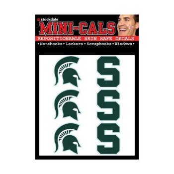 Wincraft Ncaa Michigan State Spartans Face Tattoos Team Colors One Size