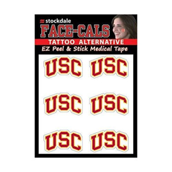 Wincraft Ncaa Usc Trojans Face Tattoos Team Colors One Size