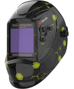 Yeswelder Large Viewing Screen 393X366 True Color Solar Power Auto Darkening Welding Helmet, 4 Arc Sensor Wide Shade 45-99-13 For Tig Mig Arc Weld Grinding Welder Mask Lyg-M800H-A