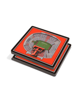 Youthefan Ncaa Texas Tech Red Raiders 3D Stadiumview Coasters - Jones Att Stadium