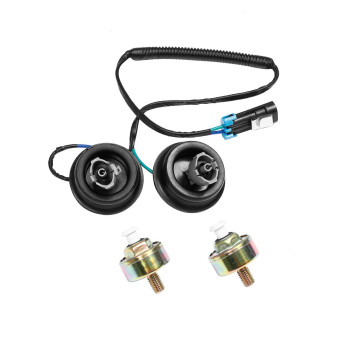 Dual Knock Sensors With Wiring Harness Kit For Chevy Suburban Silverado Avalanche Tahoe, Gmc Sierra Yukon, Cadillac Hummer More Gm Vehicles Replace 12601822 12589867 917-033