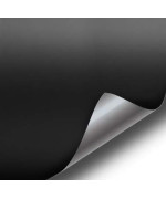 Satin Flat Matte Stealth Jet Black 5Ft Vinyl Wrap Roll With Air Release Technology (Bulk Roll - 5Ft X 25Ft)