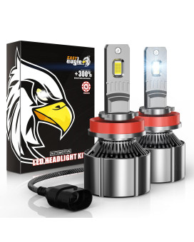 H11 Led Headlight Bulbs, Easy Eagle H8 H9 120W High Power 20000Lm Extremely Bright 6500K Cold White Conversion Kit Adjustable Beam