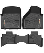 Yitamotor Floor Mats Compatible With Ram 1500, Custom Fit Floor Liners For 2019-2023 Ram 1500 Classic Quad Cab, 2012-2018 Dodge Ram 1500 Quad Cab Only, Black