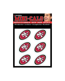 Wincraft Nfl San Francisco 49Ers Face Tattoos Team Colors One Size